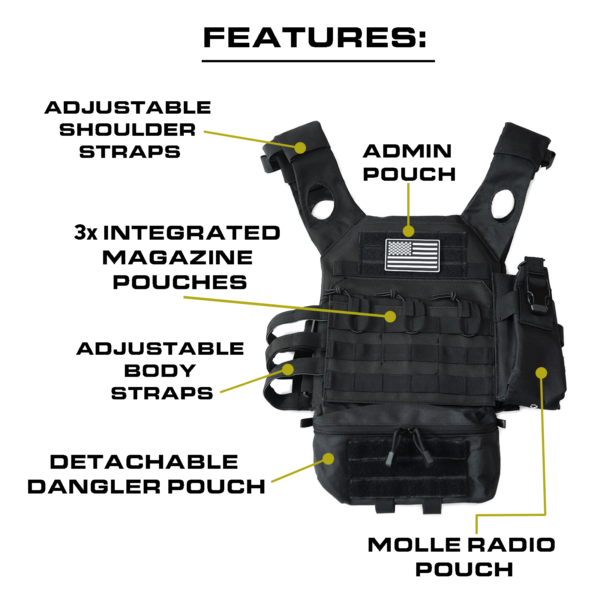 "Recon" Tactical Plate Carrier Vest - Image 7